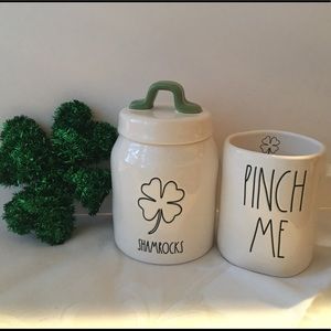 Rae Dunn St. Patrick’s Day Shamrock Canister & Mug